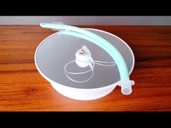 泡と管の航空路を示すカプセル バンドが付いている口を通したEndotracheal管